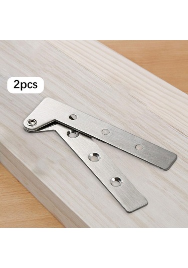 Homyl 2pcs Paslanmaz Çelik Görünmez Katlanır Raf Menteşeleri M