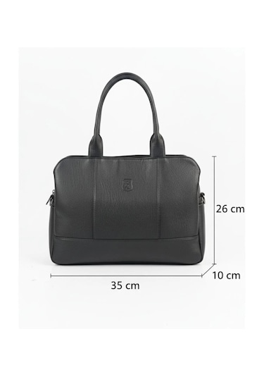 Evrak Çantası Kadın Büyük Geniş Hacimli Günlük Şık El Omuz Çantası Siyah