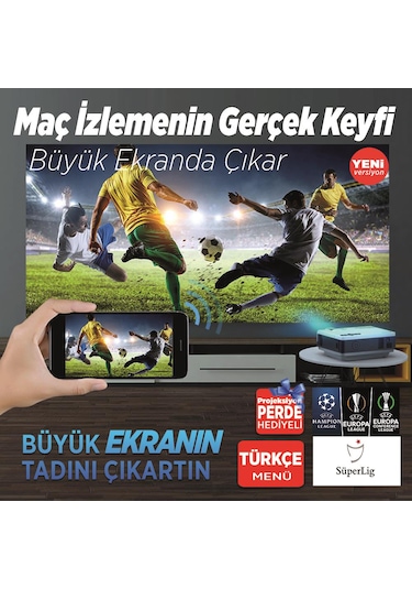 Vankyo Leisure 410 5G WiFi 1080P Destekli 240" Dahili Hoparlör PS5/PS4/XBOX/HDMI Projeksiyon Cihazı