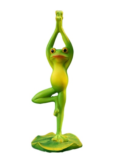 Suntek Reçine Heykelcik Koleksiyon Yoga Kurbağa Heykeli Stil-c