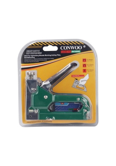 Besthome1 El İle U Çekipli Çivi Makinası - Resim Çerçevesi, Ahşap İşleri İçin 3 Farklı Çiviyle, Yeşil Resim Paketi