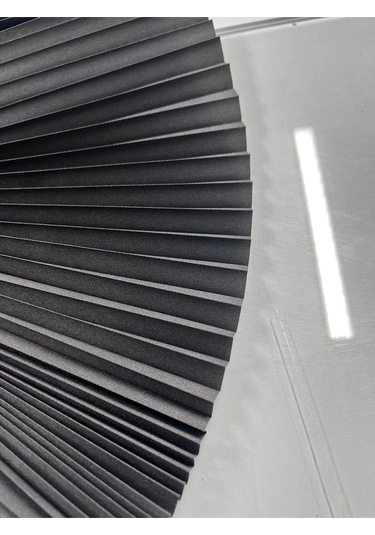 Plise Katlanır Cam Balkon Perdesi - Ofis Perdesi - Mutfak Perdesi - Salon Perdesi Antrasit Antrasit