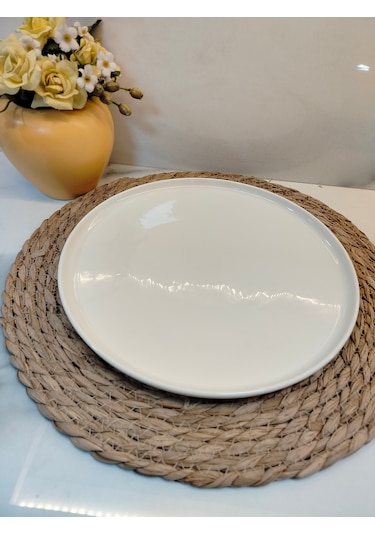 Ephesus White Servis Tabağı Beyaz