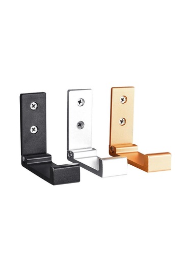 Siyah Alüminyum Alaşımlı Duvara Monte Katlanabilir Elbise Askısı Raf Havlu Ceket Bornoz Kancası Siyah