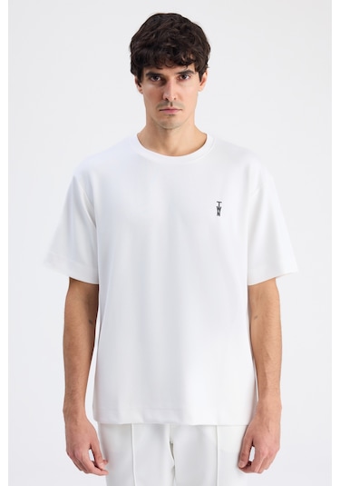 Twn Relaxed Fit Ekru Düz T-shirt 6ec144701535m Çok Renkli