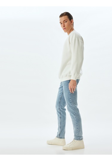 Koton Slim Fit Kot Pantolon - Brad Jean Açık İndigo 5wam40079nd Açık İndigo