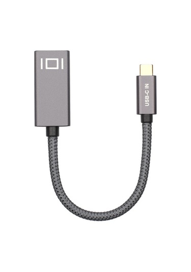 Yaleker Type-c Erkekten Mini Dp Dişine Hdmı Konvertörü - 4k 60hz/2k 144hz Ses-video Senkronizasyonu - 0.2m Gri