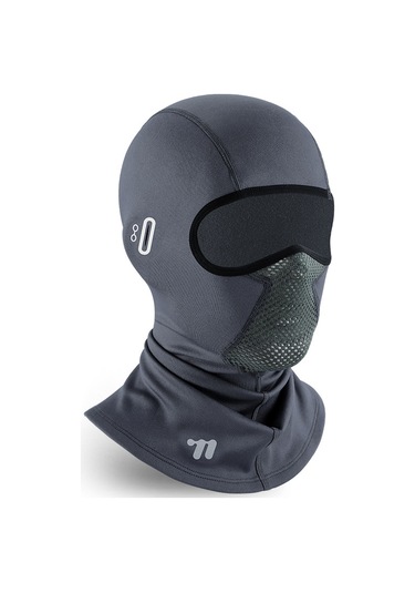 Wezone Kışlık Termal Balaklava - Gözlük Delikli, Nefes Alabilir, Reflektif Motosiklet Ve Kayak Maskesi Gri