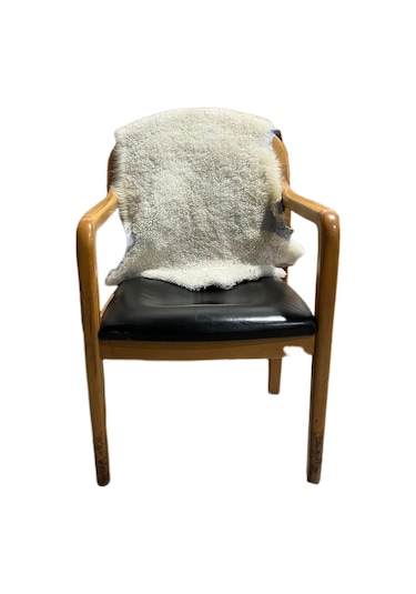 Naturel Gerçek Koyun Postu Doğal Beyaz Kısa Tüylü 70x45 Cm