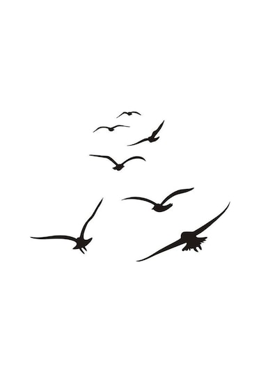 Bir Sürü Deniz Kuşları Duvar Çıkartmaları Oturma Odası Yatak Odası Ev Arka Plan Diy Dekorasyon Duvar Sanatı Çıkartmaları Oyma Çıkartmalar Diğer