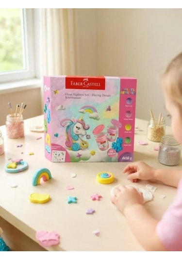 Faber Castell Unicorn Oyun Hamuru Seti Çok Renkli