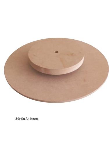 Mdf Dekoratif Yuvarlak Dönen Sunum Standı, Sunumluk