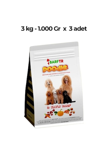 Barf 3 Katlı Barf Köpek Maması 3 x 1 KG