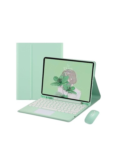 Dancemonkey 2021 iPad Uyumlu Pro 11 & Mini 6 İçin Yenilikçi Deri Kılıf - Kalem Yuvası İle, Bluetooth Dokunmatik Klavye