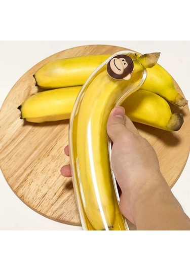 Fochsia Sarı Yeniden Kullanılabilir Muz Saklama Kabı Çevreci Kapaklı Piknik Seyahat Sarı