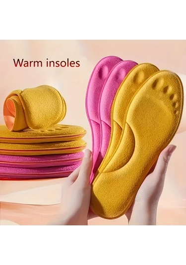 Gateesat 10 Adet Sarı Renk Isıtmalı Tabanlık - Kışlık Spor Kar Botları İçin Kaymaz