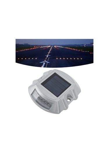 Yaozixa Alüminyum Gövde Güneş Enerjili Yol Tırnak Lambası - Ip68 Su Geçirmez, 12 Led Işık, Otomatik Açma/kapama, 10 Ton Basınç Dayanımı