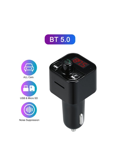 Xindoker Bluetooth Araç Fm Vericisi - Mikrofonlu, Şarj Edilebilir, Yüksek Kaliteli Müzik Ve Arama Özellikli