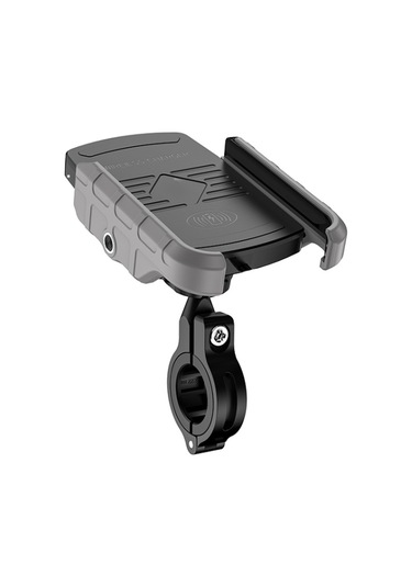 Sones M9 Motosiklet Kablosuz Şarj Cep Telefonu Braketi 15w Hızlı Şarj Cep Telefonu Navigasyon Braketi Gri