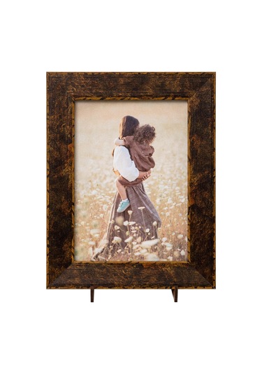 Ahşap Görünümlü Dekoratif 4'lü Fotoğraf Çerçevesi