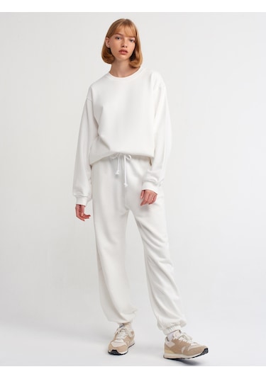 Dilvin Basic Jogger Pantalon  Ekru