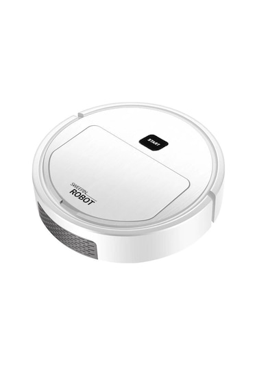 Ev Otomatik Akıllı Şarjlı Süpürme Robotu Beyaz