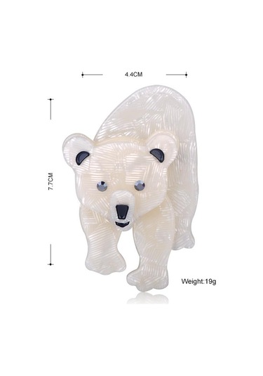 Blucome Canlı Kahverengi Ayı Şekli Broş Doğal Hayvan Desen Akrilik Takı Bayan Çocuk Çocuk Parti Hediye Göğüs Süs Aksesuarları Kahverengi