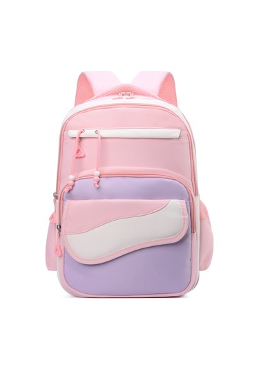 İlkokul Okul Çantası Yeni Büyük Kapasiteli Basit Hafif Oxford Sırt Çantası Kadın 3-8 Yaş Çocuklar İçin Rahat Sırt Çantası pembe