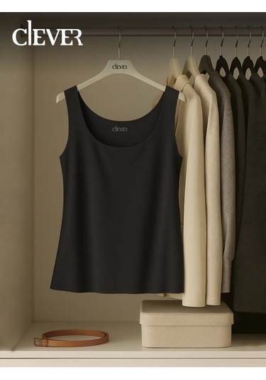 Clever Wear Ceket Altı İçin Dikişsiz Atlet 150417275 Siyah