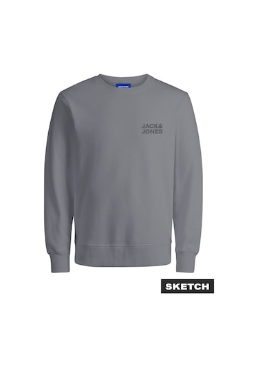 Jack & Jones Jorlogo Gri Erkek Sweatshirt 12290659 Gri