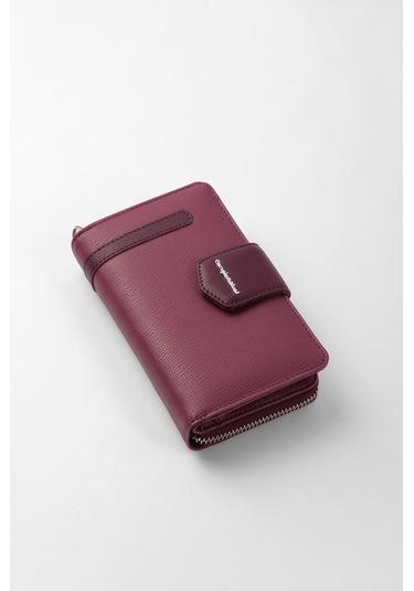 Cengiz Pakel Kadın Orta Boy Cüzdan 65256S Mürdüm