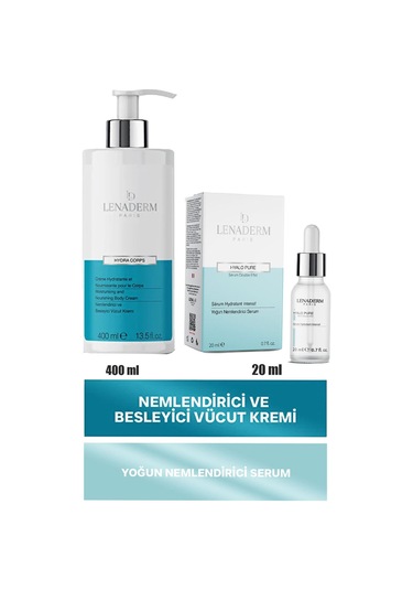 Lenaderm Hyalo Pure Serum 20 Ml+lenaderm Hydra Corps Krem 400 Ml