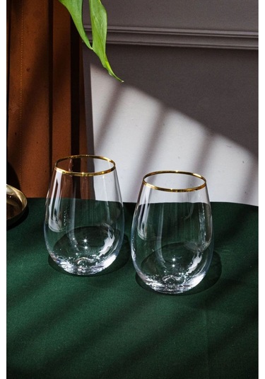 Gold 25 Parça Bardak Seti 12 Kişilik 12 Adet Su Bardak 12 Adet Ayaklı Bardak 1 Adet Şişe Beyaz