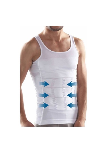 Atlet Korse Erkek Toparlayıcı Inceltici Beyaz