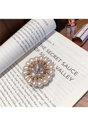 Goldenqian Lüks Elmas Inci Telefon Zil Tutucu Popüler Cep Telefonu Parmak Yüzük Katlanır Tutucu İphone Samsung Kavrama Montaj Braketi 7 7