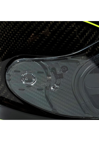 Zeus Zs-1800b Gloss Carbon Am8 Kapalı Kask Sarı - Siyah