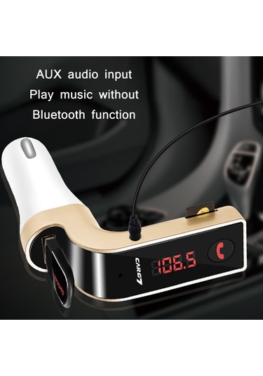 G7 Araba Eller Serbest Bluetooth Fm Çalar Mp3 Pembe