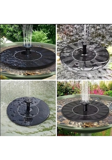 Besthome1 16cm Güneş Enerjili Yüzen Çeşme Pompası Kuş Banyoları Göller Akvaryumları Oksijenlendirici Bahçe Dekoru