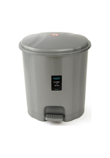 Motek Elit Pedallı İç Kovalı Çöp Kovası - 12 Lt Gri