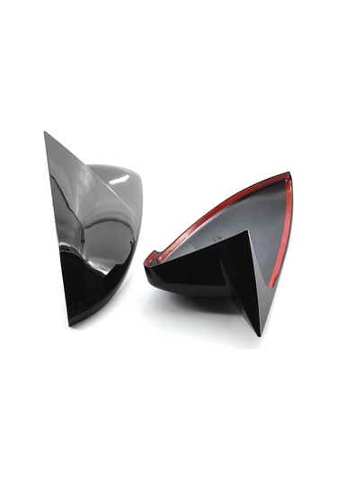 Pazly Parlak Siyah Vw Golf 7 2014-2019 Yapışkanlı Dış Ayna Kapakları Abs Malzeme