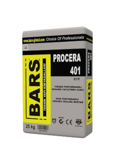 Bars Seramik Yapıştırıcısı Gri 25 Kg.
