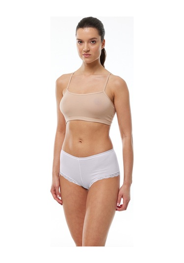 Malabadi Kadın Beyaz 6 Lı Paket Geniş Kenarlı Dantelli Modal Külot 1908 Beyaz