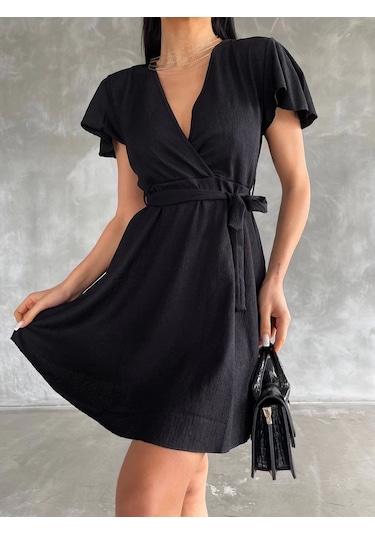 Bürümcük Mini Boy Elbise Siyah