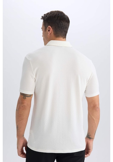 DeFacto Slim Fit Dar Kesim Polo Yaka Pamuklu Kısa Kollu Tişört X2594AZ25SPWT32