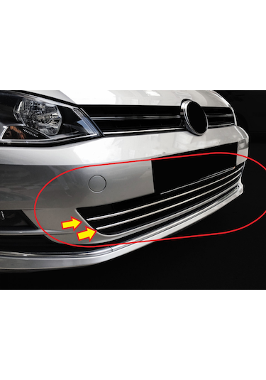 Golf 7 Ön Tampon Çitası Krom 2 Parça 2013 2014 2015 2016 2017
