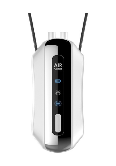 Taşınabilir Negatif İyon Hava Temizleme Cihazı Ev Asılı Boyun Temizleme Cihazı, Stil: Halat Stili Beyaz