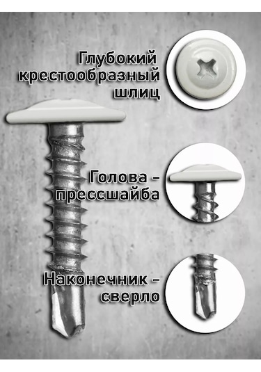 Bolt Proff Özdemir Tekmebaşılı 4,2x13 Ral 9003 Vida Özdeli 100 Adet 228630723 Diğer