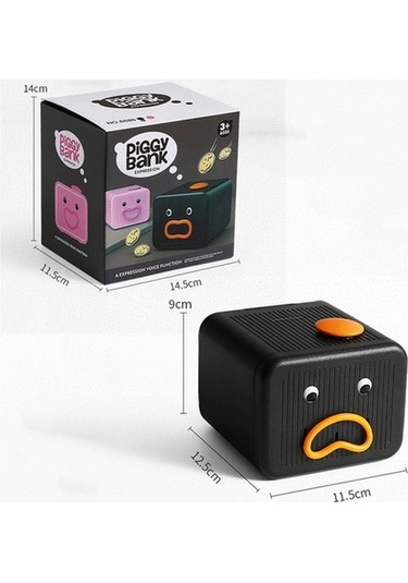 Tongxida Emojili Ses Kumbara Siyah, Elektrikli Hediye