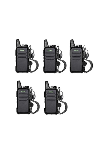 5 Telsiz+5 Kulaklık Pmr 446 Türkçe Konuşan El Telsizi
