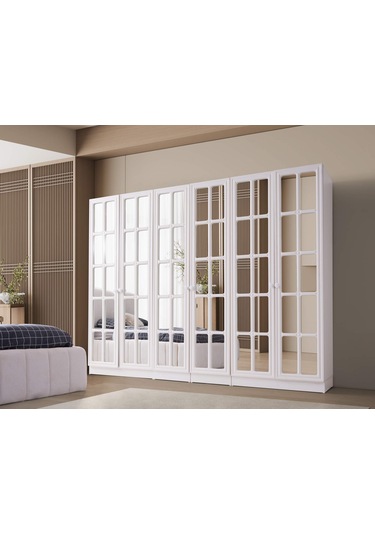 Teksas 6 Kapaklı Gardırop %100 Mdf